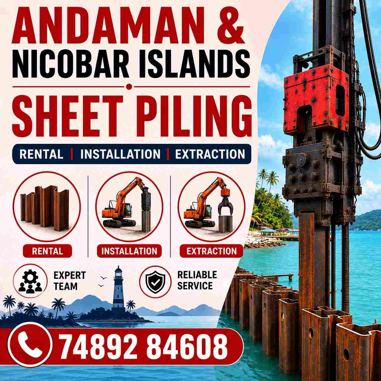 Sheet Piling Contractors & Rental Services in Andaman & Nicobar Islands